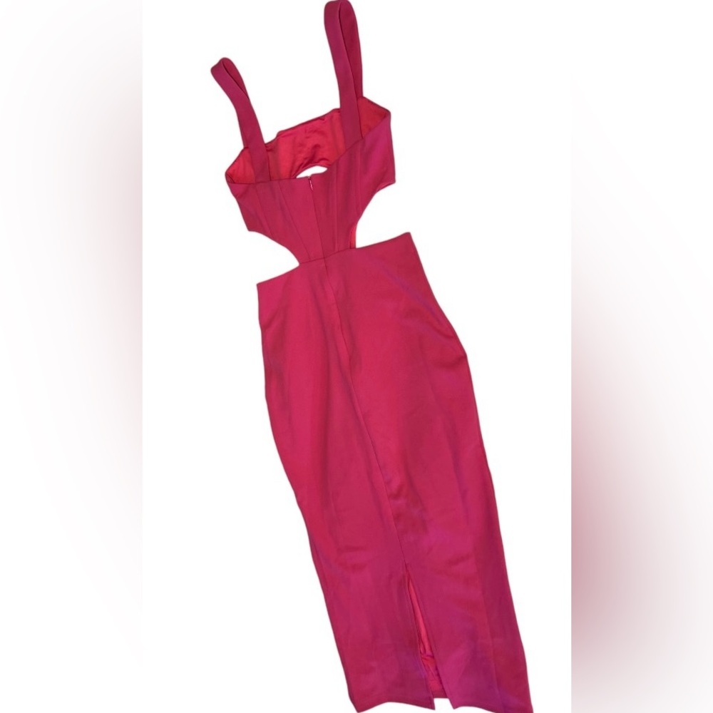 ATOIR pink corset cutout midi dress size 4 cocktail club sexy - Picture 5 of 7